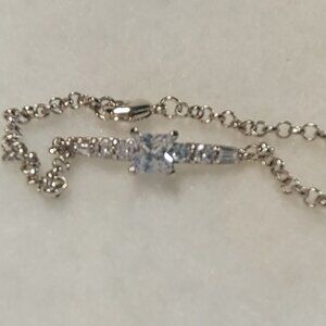 Sterlington Collection Cubic Zirconia Silver Tone Bracelet